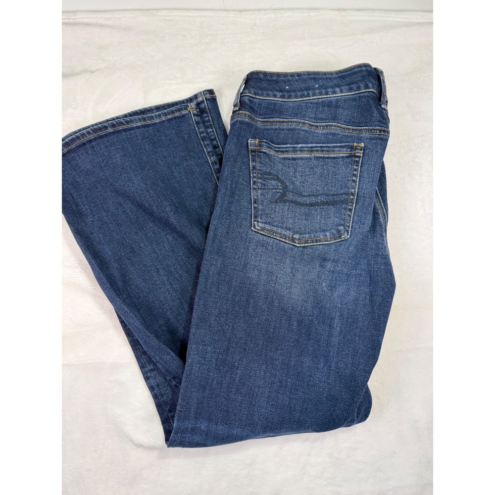 American Eagle Favorite Boyfriend Jeans 12 Dark Wash Stretch X Denim Womens